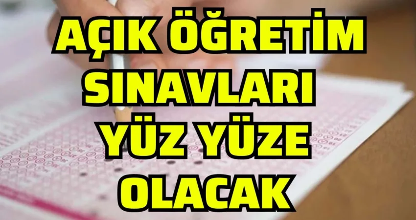 MEB: Açık öğretim sınavları yüz yüze olacak Milli Eğitim Bakanlığı, ‘Açık Öğretim Kurumları 1’inci dönem sınavlarının’ yüz