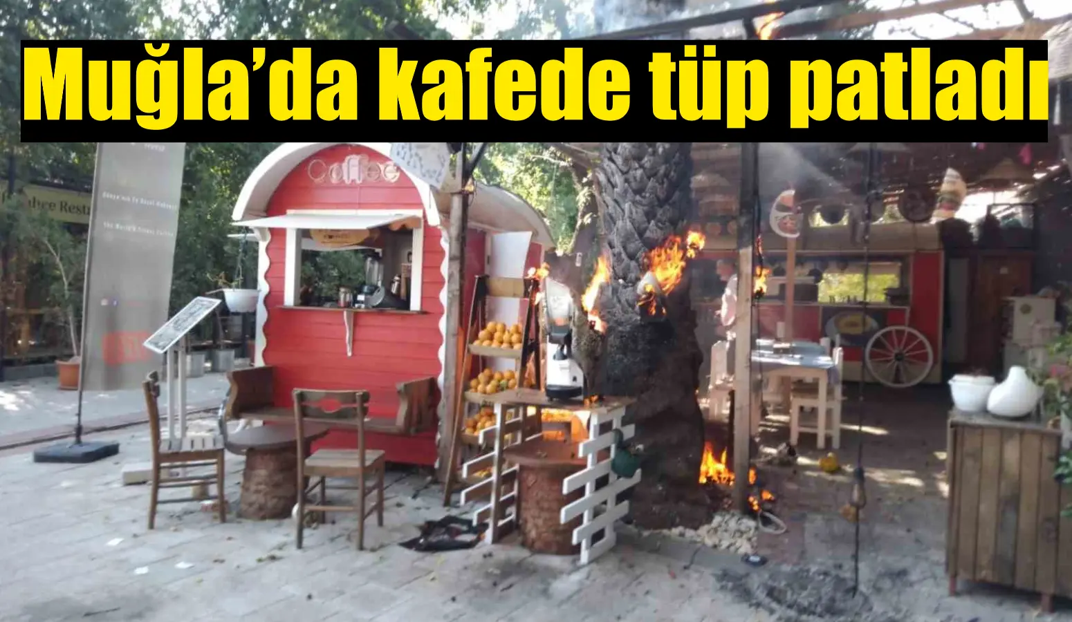 Muğla’nın Fethiye ilçesinde bir kafede meydana gelen tüp patlaması sonrası