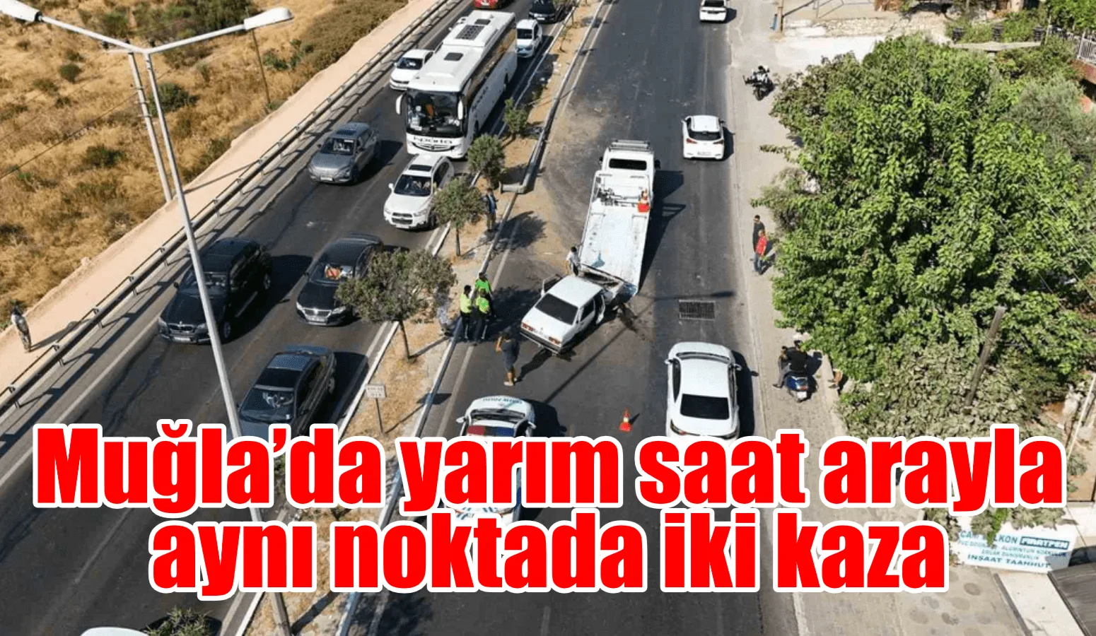 Muğla’nın Milas ilçesinde yarım saat arayla aynı noktada yaşanan kazada