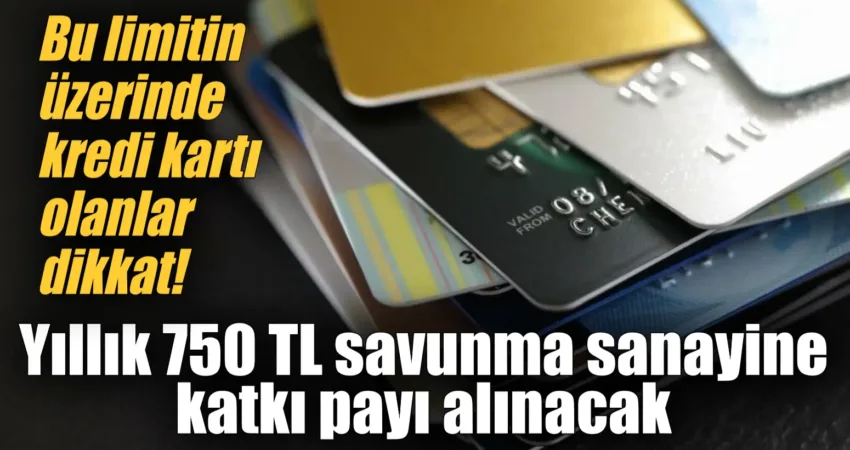 Limiti 100 bin TL ve üzeri olan kredi kartlarından yıllık