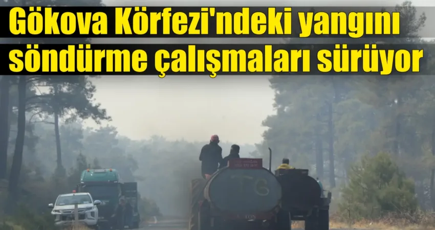 Gökova Körfezi’ndeki yangını söndürme çalışmaları sürüyor Muğla Gökova Körfezi’nde çıkan orman yangınını söndürme çalışmaları aralıksız devam