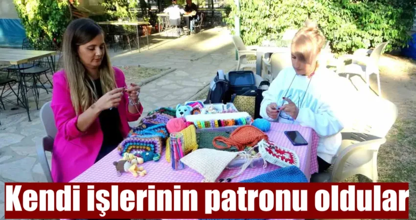 Muğla’da yaşayan iki girişimci kadın, el emeğiyle ürettikleri ürünleri satarak