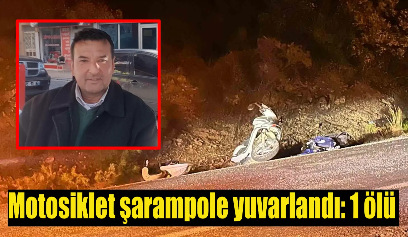 Muğla’nın Milas ilçesinde hakimiyetini kaybettiği motosikletin şarampole yuvarlanması sonucu meydana