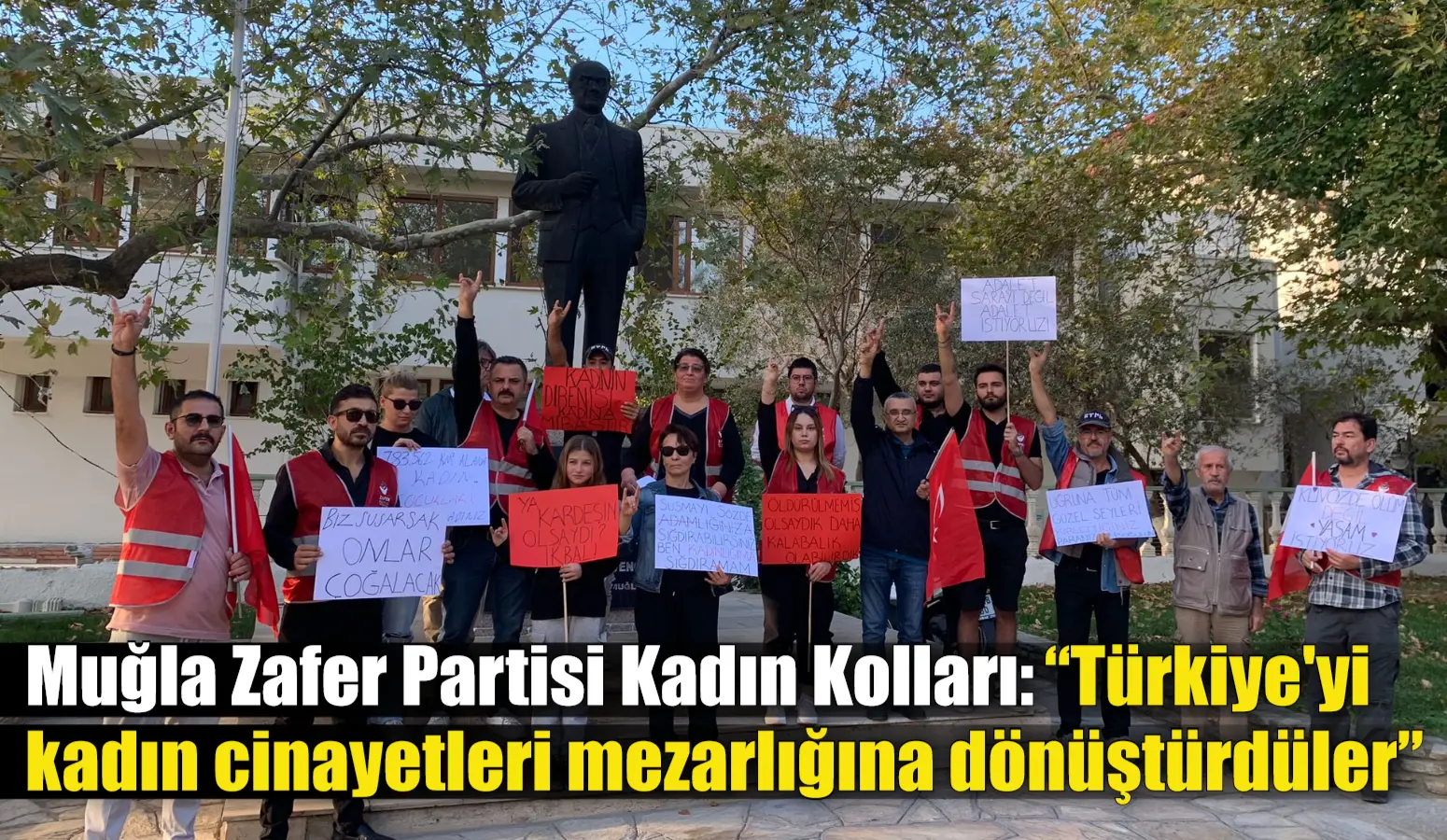 Muğla Zafer Partisi Kadın Kolları bugün Menteşe Sınırsızlık Meydanında kadın