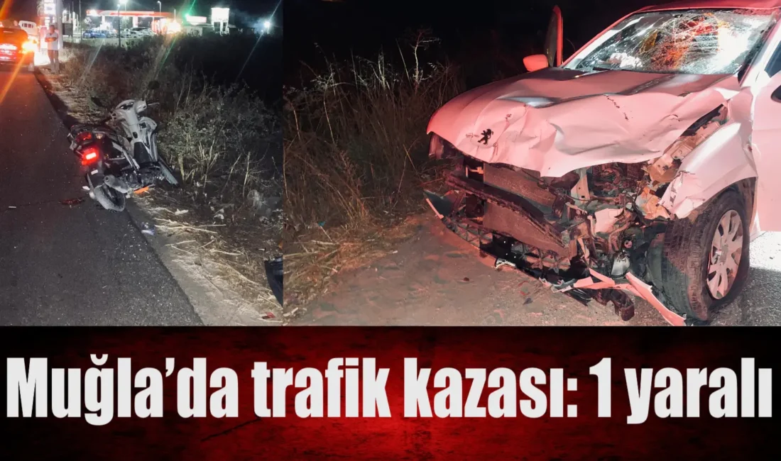 Muğla’nın Milas ilçesinde otomobil ile motosikletin çarpışması sonucu meydana gelen
