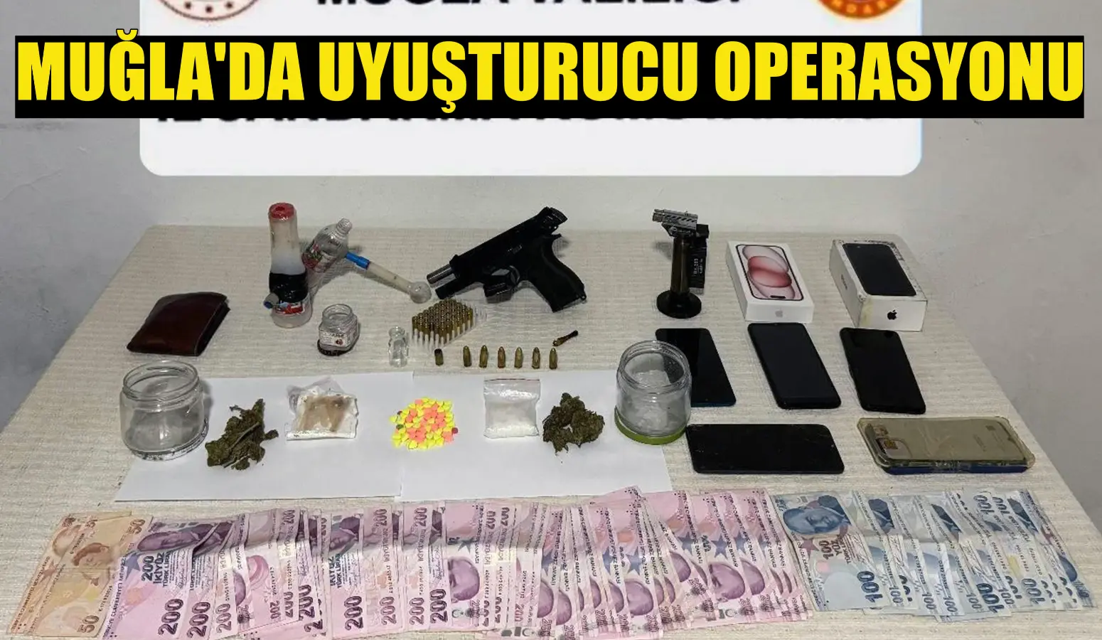 Muğla İl Jandarma Komutanlığı ekipleri, Yatağan ve Marmaris ilçelerinde uyuşturucu