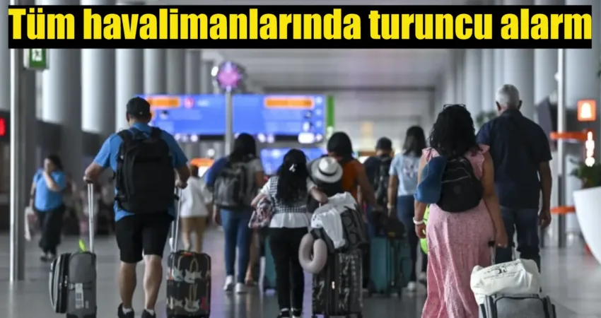 Tüm havalimanlarında turuncu alarm Dün öğle saatlerinde TUSAŞ’a yapılan terör saldırısının ardından, Türkiye’deki tüm