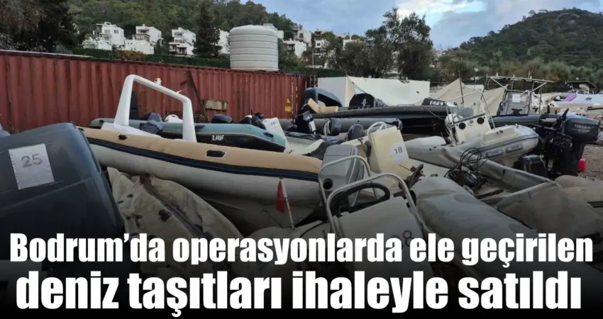 Muğla’nın Bodrum ilçesinde göçmen kaçakçılığı operasyonlarında ele geçirilen 38 deniz