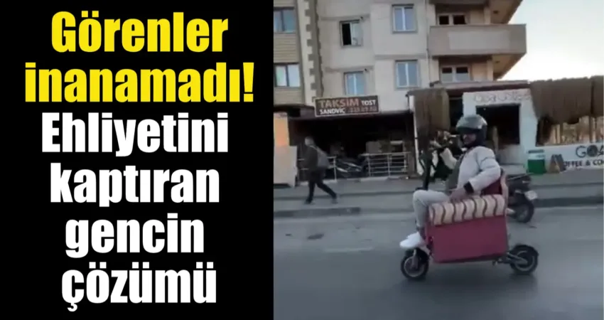 Görenler inanamadı! Ehliyetini kaptıran gencin çözümü Sosyal medyada paylaşılan bir gönderide, Muğla’da ehliyetini kaptıran bir vatandaşın