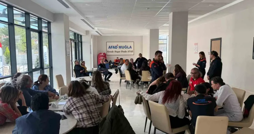 Muğla’da İl Afet ve Acil Durum Müdürlüğü (AFAD) tarafından arama