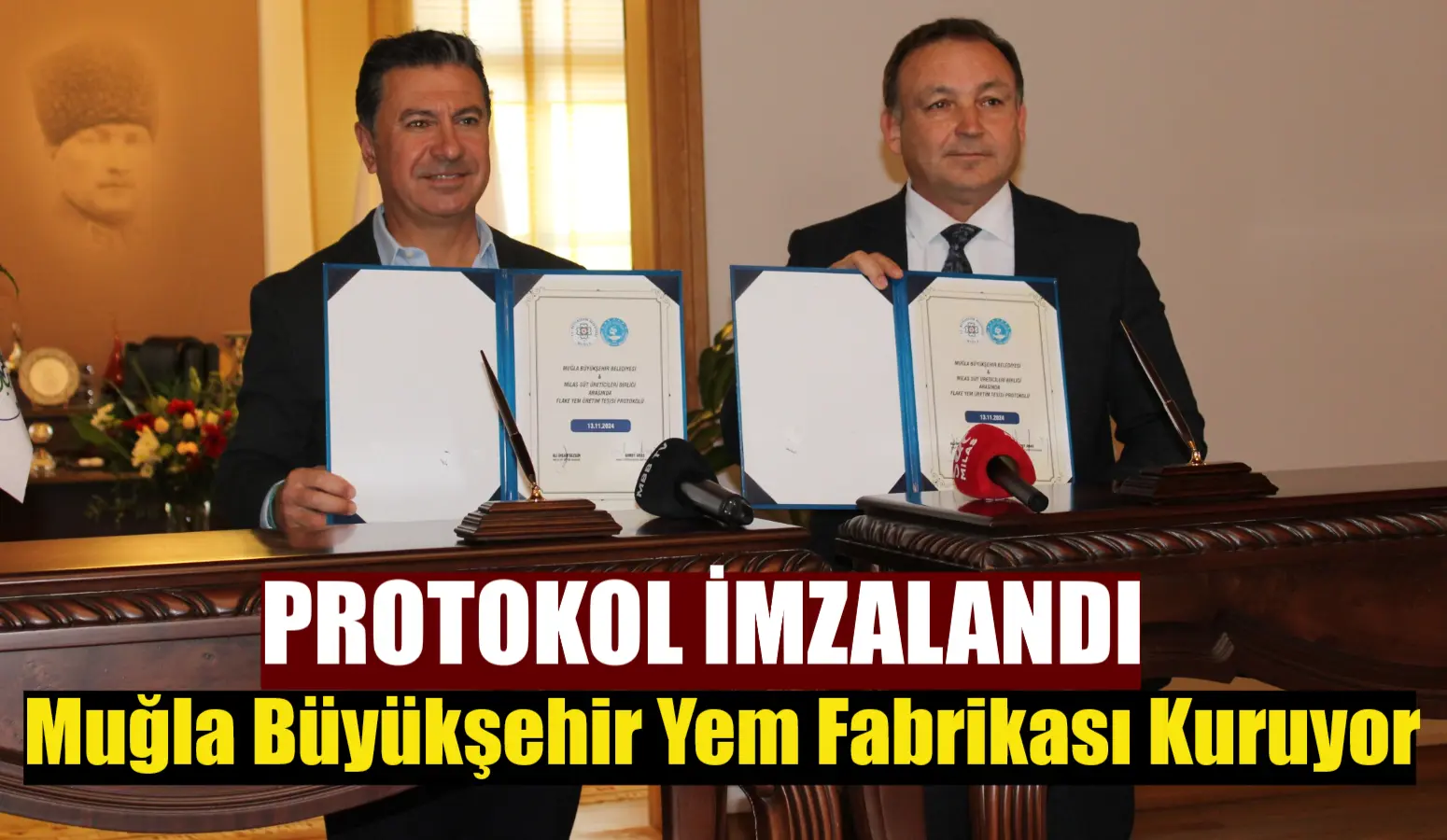 Muğla Büyükşehir Belediyesi ile Milas Süt Üreticileri Birliği arasında, üreticilerin