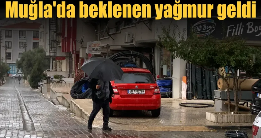 Muğla’da aylardır beklenen yağmur nihayet geldi Muğla’nın Menteşe ilçesinde, uzun süredir beklenen yağmur nihayet bugün öğle