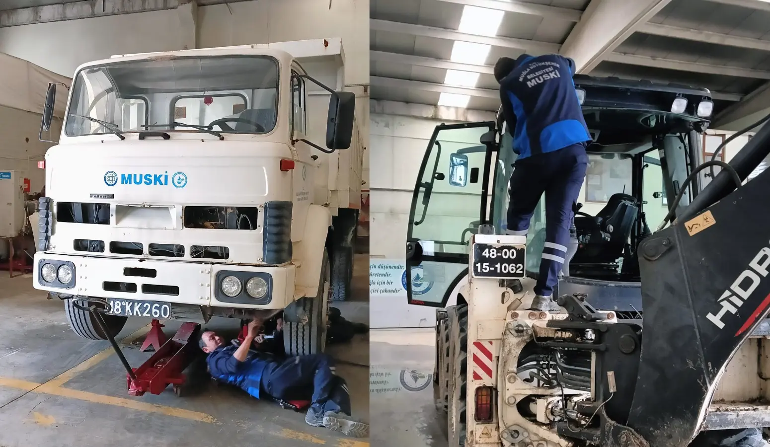 Muğla Büyükşehir Belediyesi MUSKİ Genel Müdürlüğü, 6 tamir atölyesinde araç
