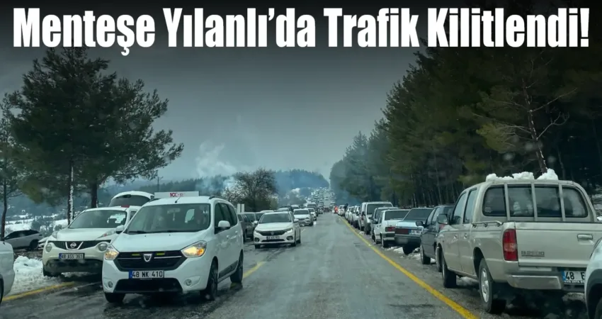 Muğla’nın Menteşe ilçesi Yılanlı Dağı’na gece boyunca yoğun kar yağışı