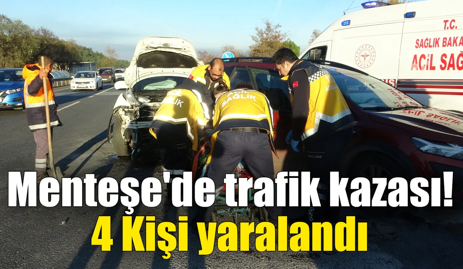 Muğla'nın Menteşe ilçesi Akçaova Mahallesi'nde sabah saatlerinde meydana gelen trafik