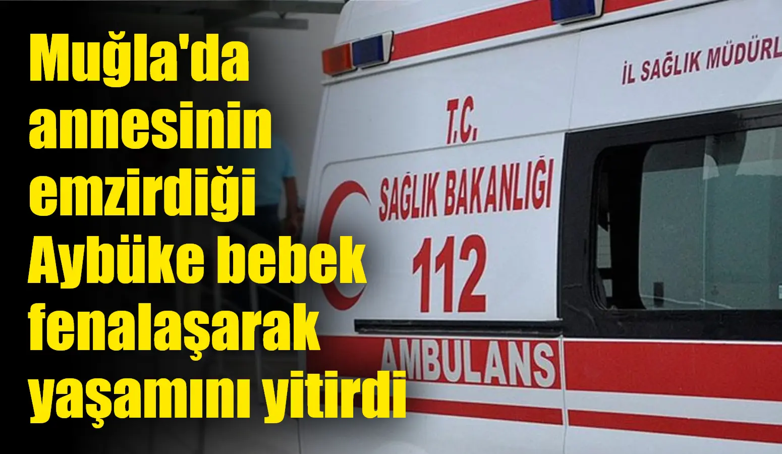 Muğla'da annesinin emzirdiği bebek fenalaşarak yaşamını yitirdi. Anne ve baba