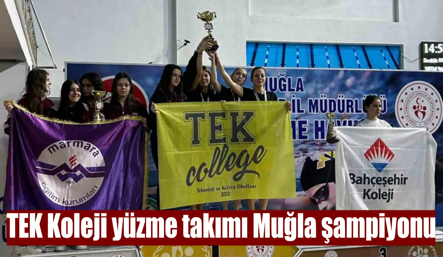 Okul Sporları Yüzme Muğla İl Şampiyonası’nda TEK Koleji, beden eğitimi