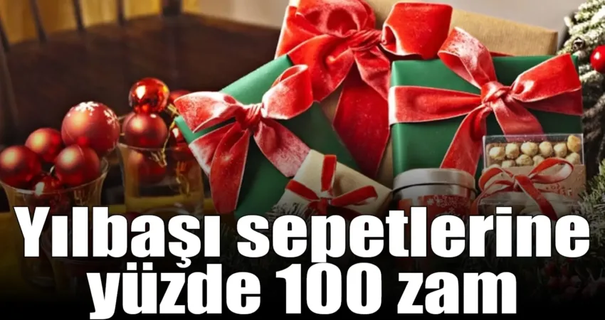 Yeni yıla girmeye sayılı günler kala zincir marketlerde yılbaşı sepetleri