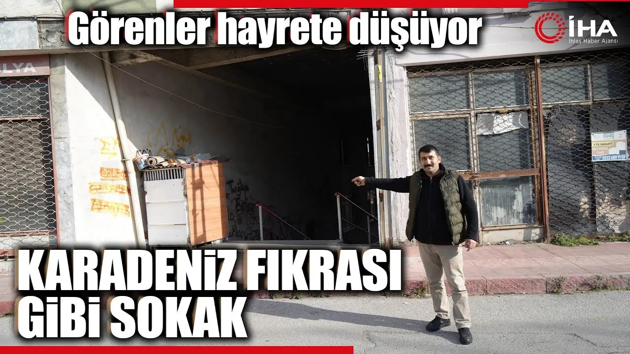 Samsun'da altından sokak geçen 5 katlı apartman, görenlere Karadeniz fıkralarını