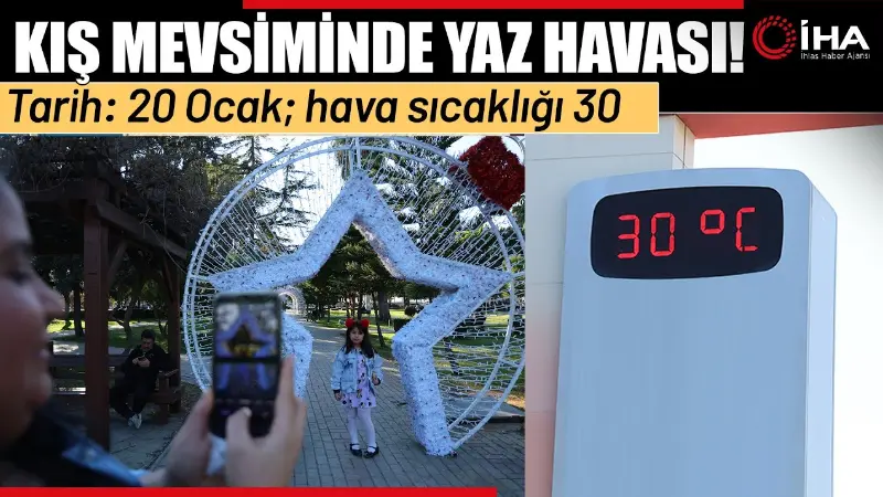 Adana'da termometreler 30 dereceyi gösterdi. Kış ortasında güneşli havanın tadını