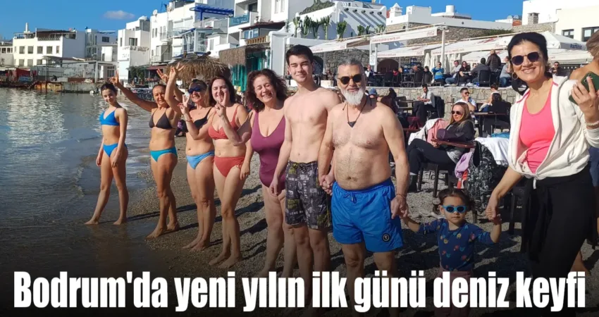 Bodrum’da yeni yılın ilk günü deniz keyfi Muğla’nın Bodrum ilçesinde 2025’in ilk günü denize giren vatandaşlar renkli