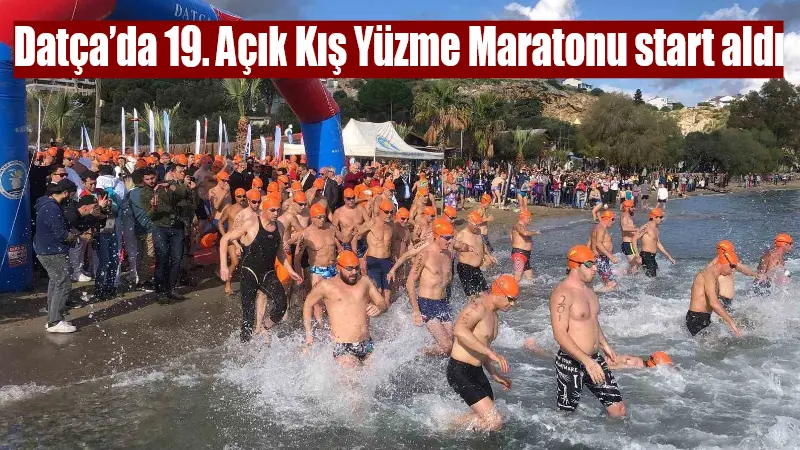 Muğla’nın Datça ilçesinde geleneksel hale getirilen ‘Datça Açık Kış Yüzme