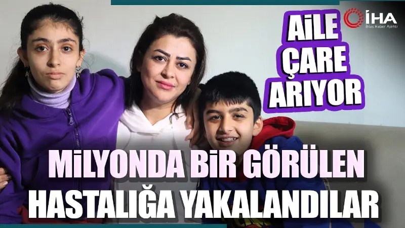 İzmir'de yaşayan Şehri Biçici'nin engelli iki çocuğu, milyonda bir görülen