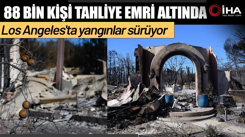 ABD'nin California eyaletine bağlı Los Angeles'ta devam eden orman yangınlarında