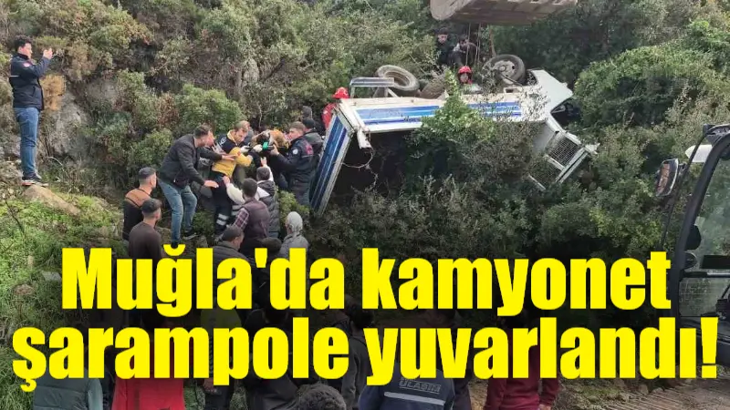 Muğla’nın Bodrum ilçesinde kamyonetin şarampole yuvarlanması sonucu meydana gelen kazada