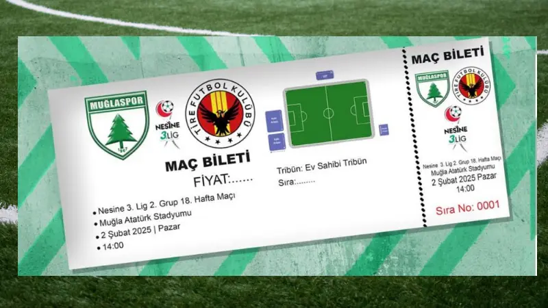 Muğlaspor'un, Nesine 3. Lig 2. Grup 18. hafta mücadelesinde Tire