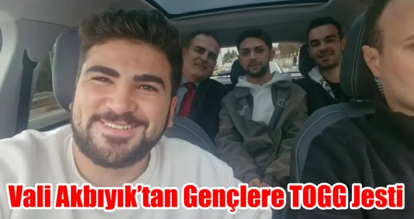 Vali Akbıyık’tan Gençlere TOGG Jesti Muğla Valisi Dr. İdris Akbıyık, gençlerle bir araya geldiği buluşmada