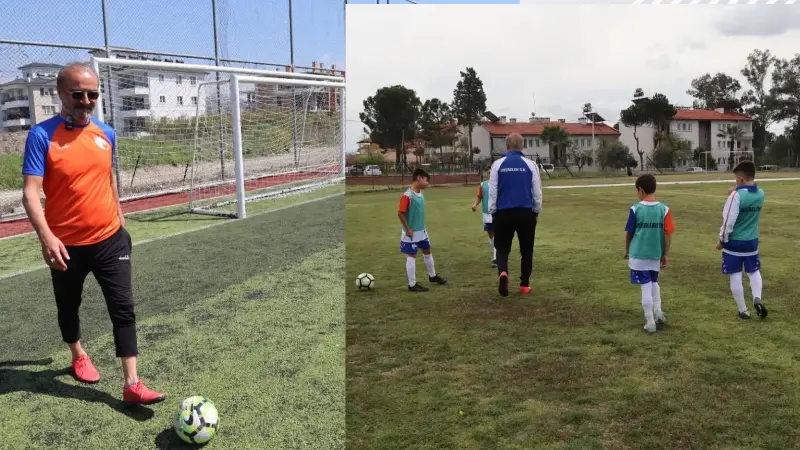 Muğla’nın Köyceğiz ilçesinde bir futbol takımı kurarak teknik direktörlük yapan