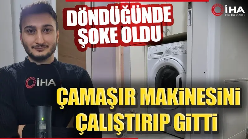 İstanbul Kağıthane'de iki arkadaşın çalışır halde bırakıp dışarı çıktıkları çamaşır