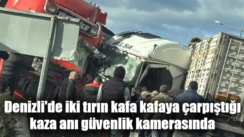 Denizli’nin Buldan ilçesinde kontrolünü kaybeden tır, karşı şeride geçerek seyir