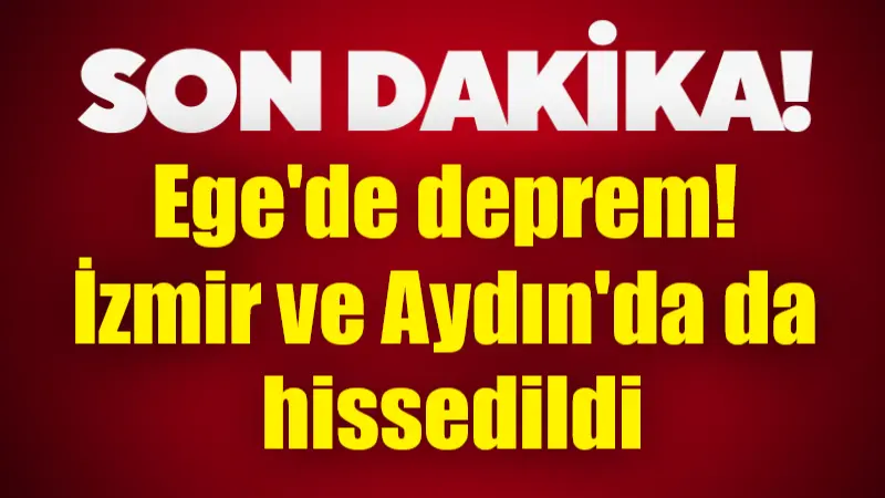 AFAD, Ege Denizi'nde 5,1 büyüklüğünde deprem meydana geldiğini bildirdi. Sosyal