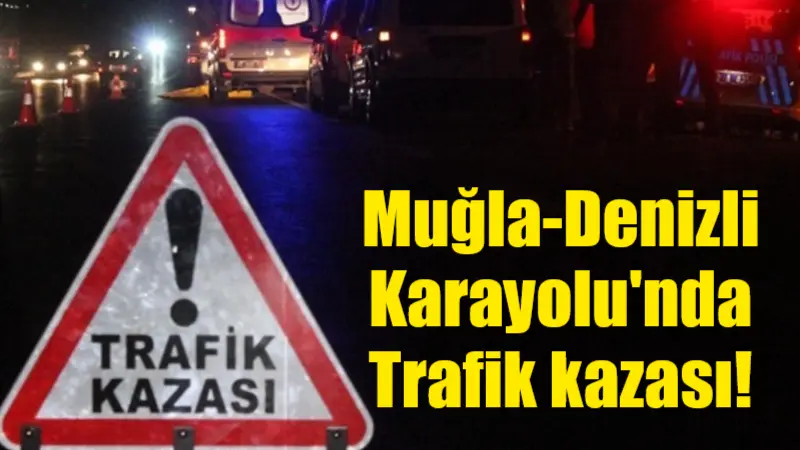 Muğla-Denizli karayolunda bu akşam tek taraflı kaza meydana geldi. 48