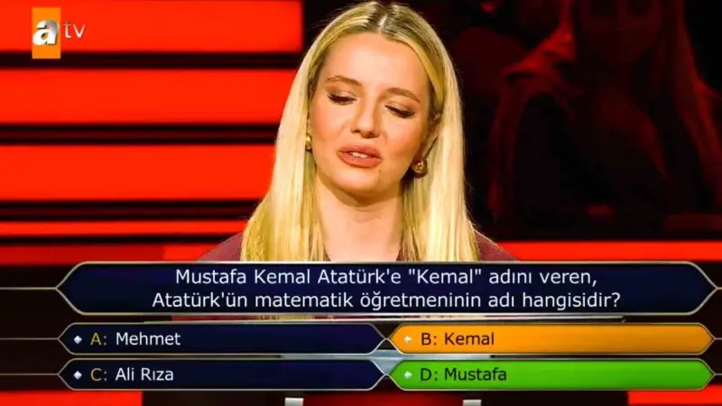 Özel bir televizyon kanalında yayınlanan Kim Milyoner Olmak İster adlı