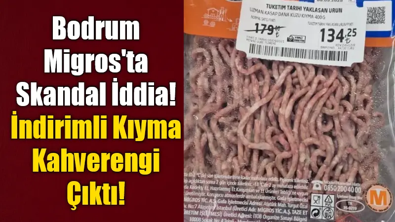 Türkbükü Migros şubesinde, son tüketim tarihi yaklaşan ve indirimli satılan