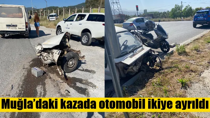 Muğla'nın Yatağan ilçesinde iki otomobilin kafa kafaya çarpıştığı trafik kazasında,