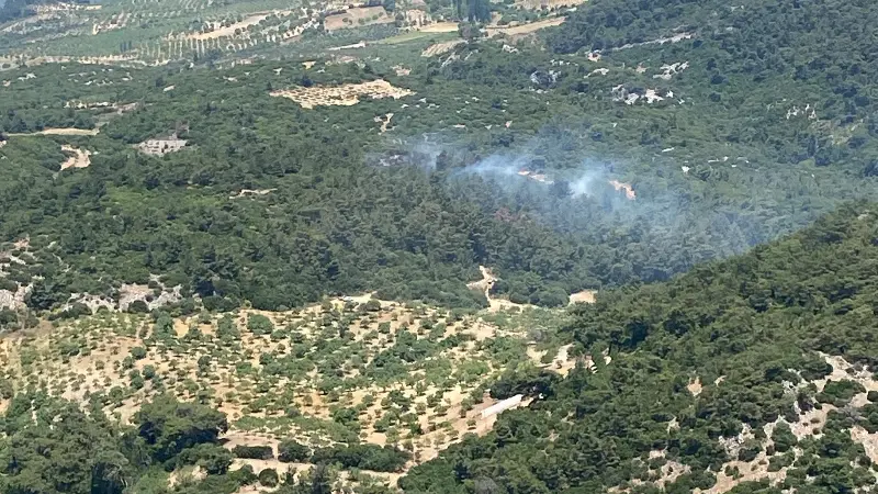 Aydın’da çıkan orman yangını kontrol altına alındı! Aydın’ın Germencik ilçesi Dampınar Mahallesi yakınlarında saat 12.15’te çıkan orman