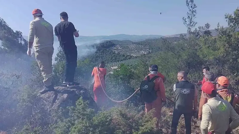 Manisa’nın Kırkağaç ilçesinde başlayan orman yangını İzmir Orman Bölge Müdürlüğü