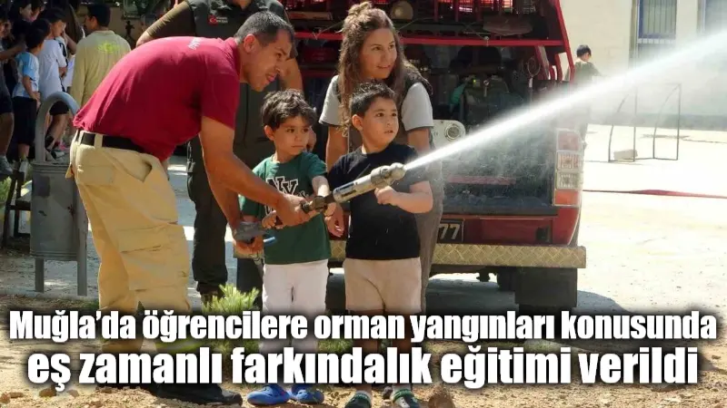 Muğla’da öğrencilere orman yangınları konusunda eş zamanlı farkındalık eğitimi verildi Yaklaşan sıcak yaz mevsimi ve küresel ısınmanın etkileriyle birlikte artması