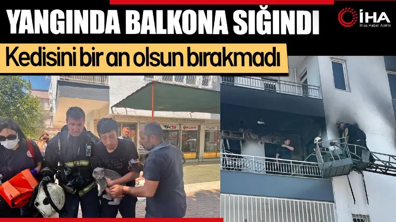 Antalya'nın Kepez ilçesinde bir apartmanın ikinci katında çıkan yangında, evde
