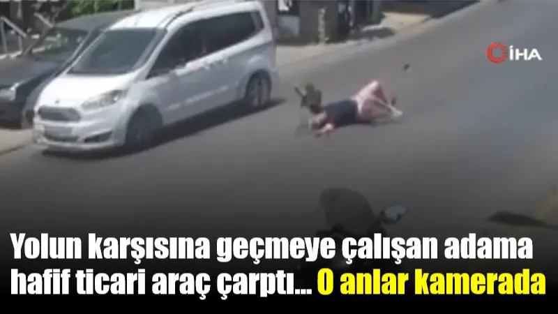 Yolun karşısına geçmeye çalışan adama hafif ticari araç çarptı… O anlar kamerada Bodrum’da meydana gelen yaralamalı trafik kazasının güvenlik kamera görüntüleri pes