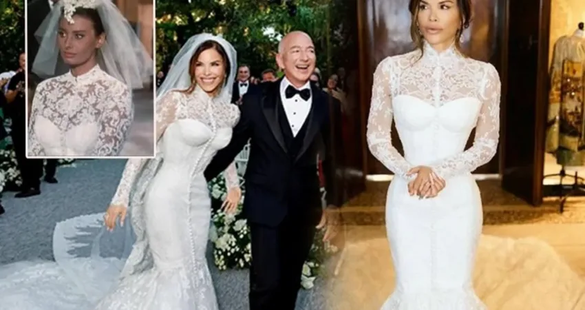 Lauren Sanchez’in gelinliğinin yapımı 900 saat sürdü! Amazon CEO'su Jeff Bezos ile Lauren Sanchez Venedik'te görkemli bir