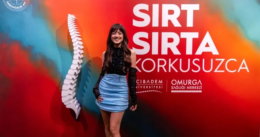 Melis Fis’ten skolyoz farkındalığı: Bu bir nazar boncuğu Acıbadem Üniversitesi’nde düzenlenen “Skolyoz Savaşçıları Sırt Sırta, Korkusuzca” etkinliğinde, genç