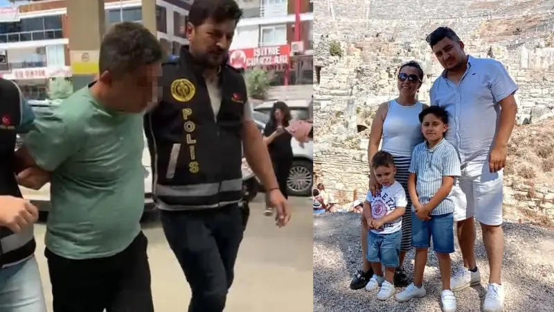 Aydın'ın Nazilli ilçesinde eşi ve iki çocuğunu yangında öldürdüğü iddia