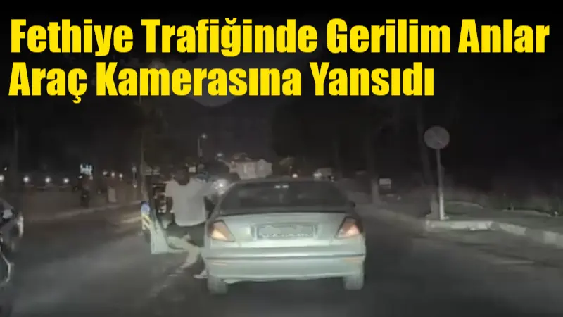 Muğla'nın Fethiye ilçesinde, selektör yapan bir sürücü ile başka bir