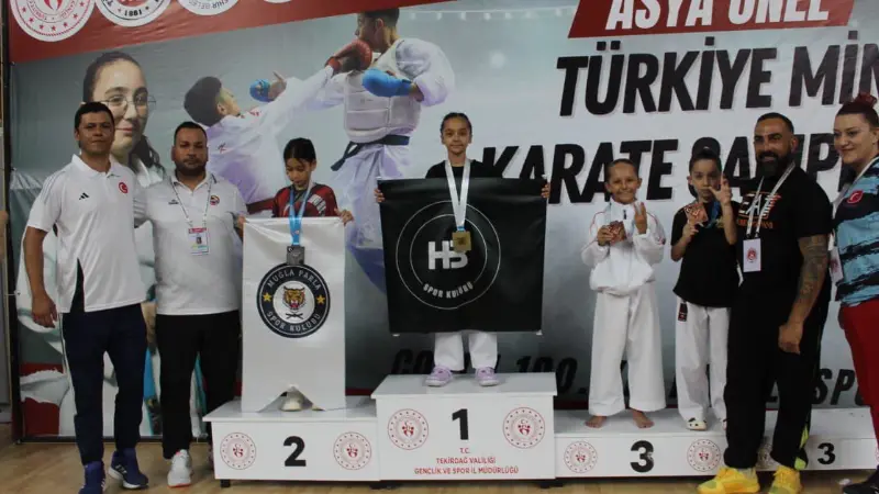 Muğlalı minik sporcu Asel Şahin, sadece 1 yıl önce başladığı