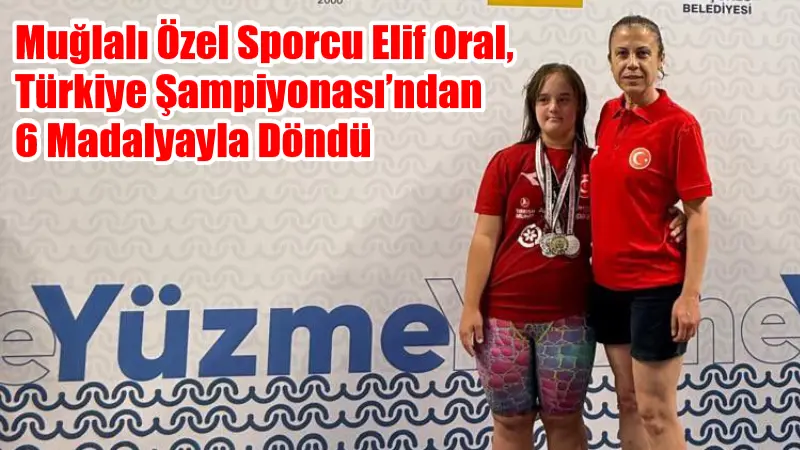 TOSSFED Down Yüzme Türkiye Şampiyonası’nda mücadele eden Elif Oral, 2